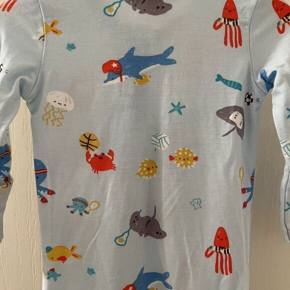 Angel Dear Sports Sea Creatures Bamboo Zipper Footie Sleeper Size Newborn NWT - Picture 12 of 12